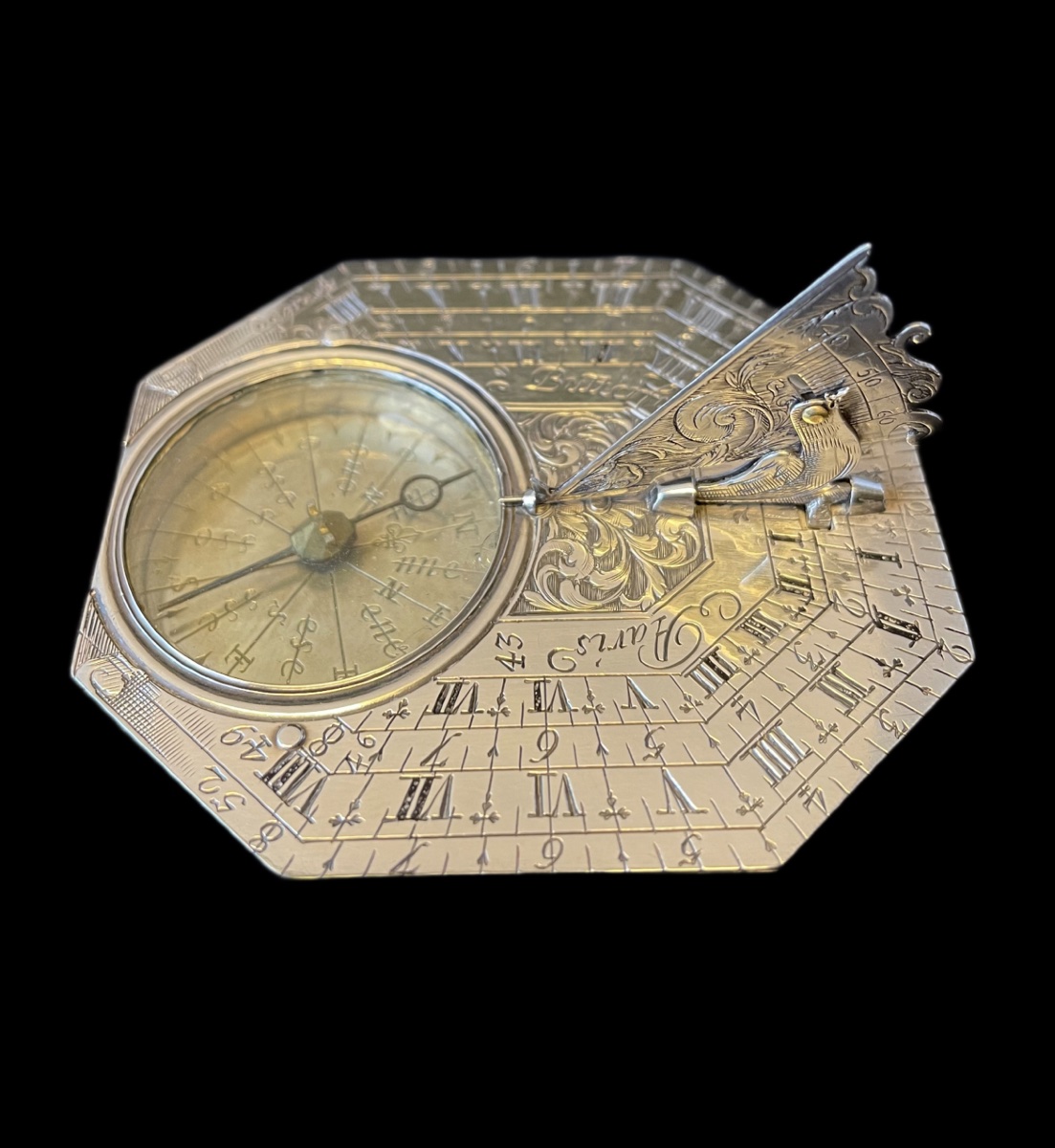 Michael Butterfield, Silver Sundial, Paris, 17th Century. -photo-2