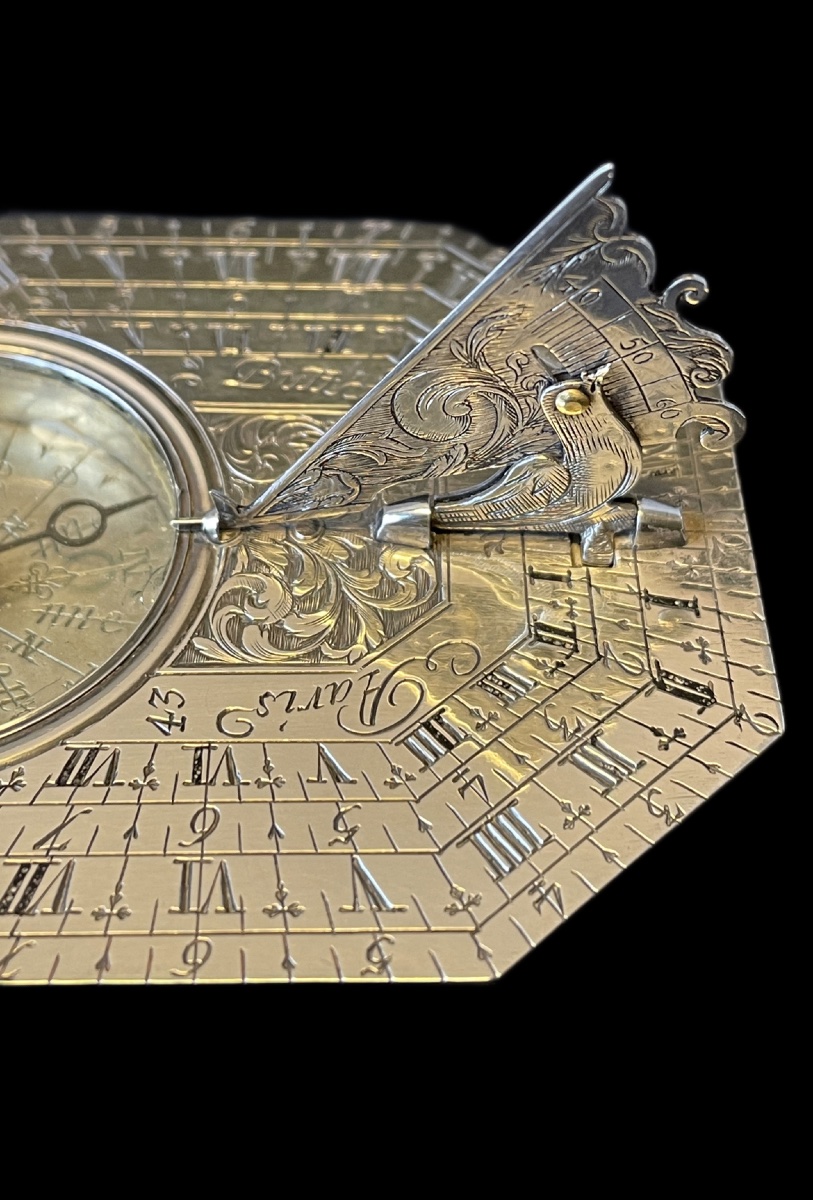 Michael Butterfield, Silver Sundial, Paris, 17th Century. -photo-6
