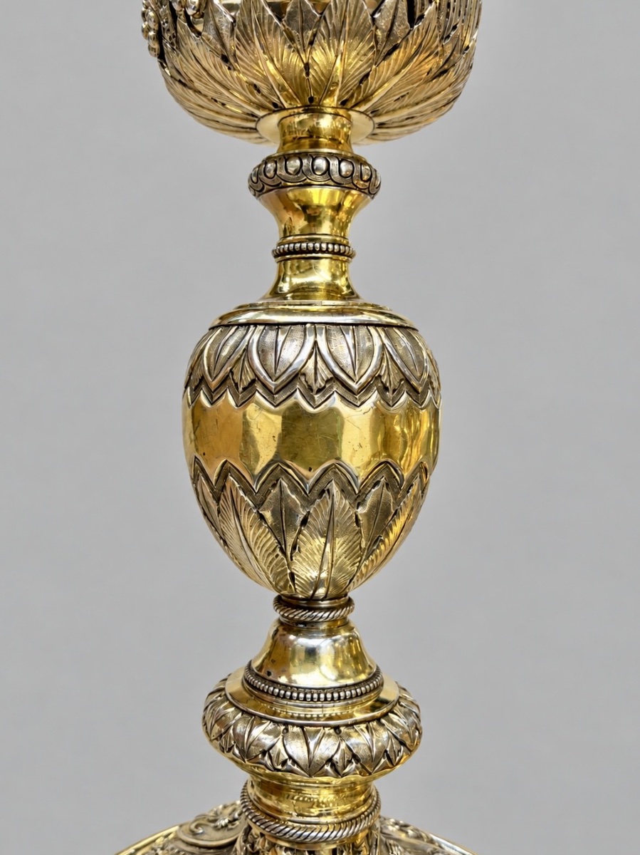 Important calice et sa patène en argent partiellement vermeillé – Paris, 1809–1819-photo-3