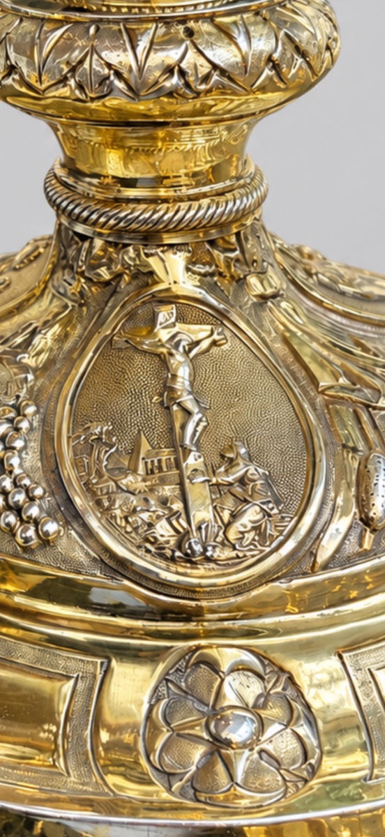 Important calice et sa patène en argent partiellement vermeillé – Paris, 1809–1819-photo-1