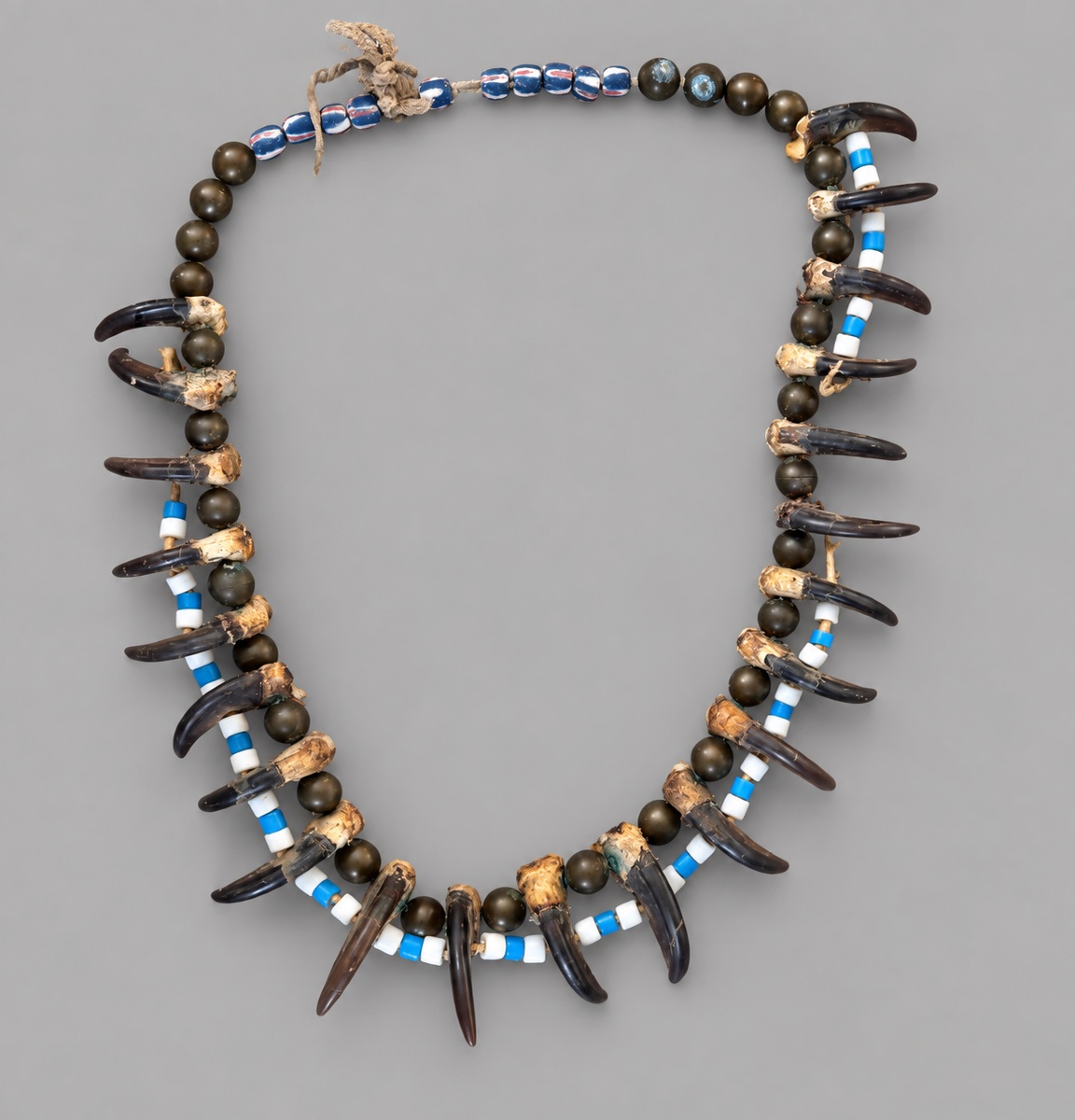 Native American Necklace Made Of Black Bear Claws