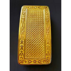 Pill Box In 18 Carat Gold, Heguin Augustin-andré, Paris 1798-1809
