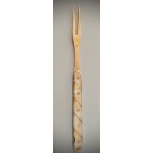 Folding Fork, Mother-of-pearl And Gold