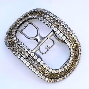 Pair Of Silver And Vermeil Shoe Buckles, Louis XV Period