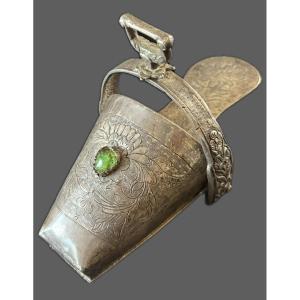 Étrier féminin en argent pour monte latérale