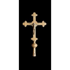 Large Bronze Processional Cross