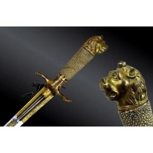 System Dagger With Flintlock Pistol. Germany, 18th Century. 