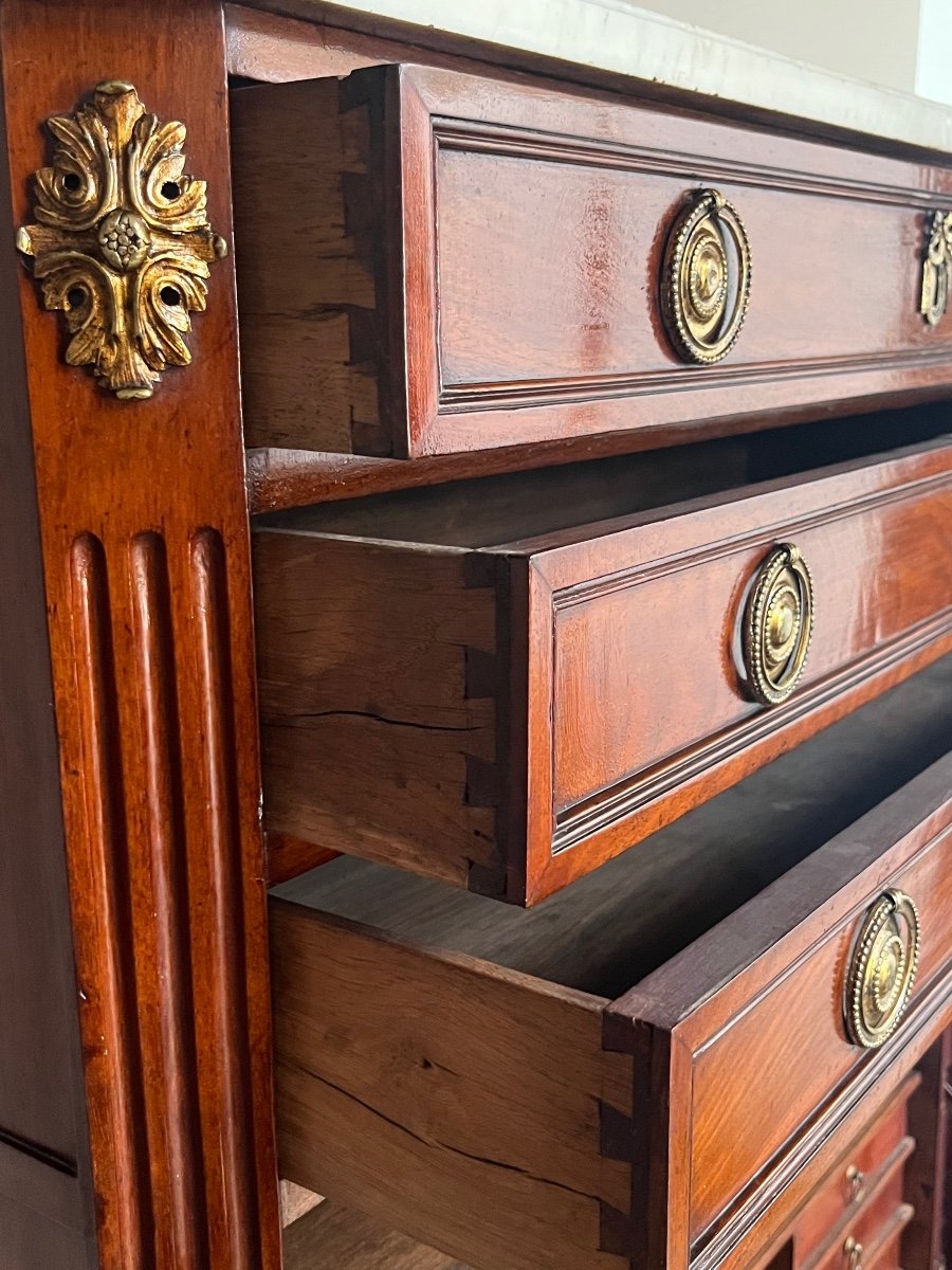 Secretaire en acajou estampillé L.N MALLE-photo-3