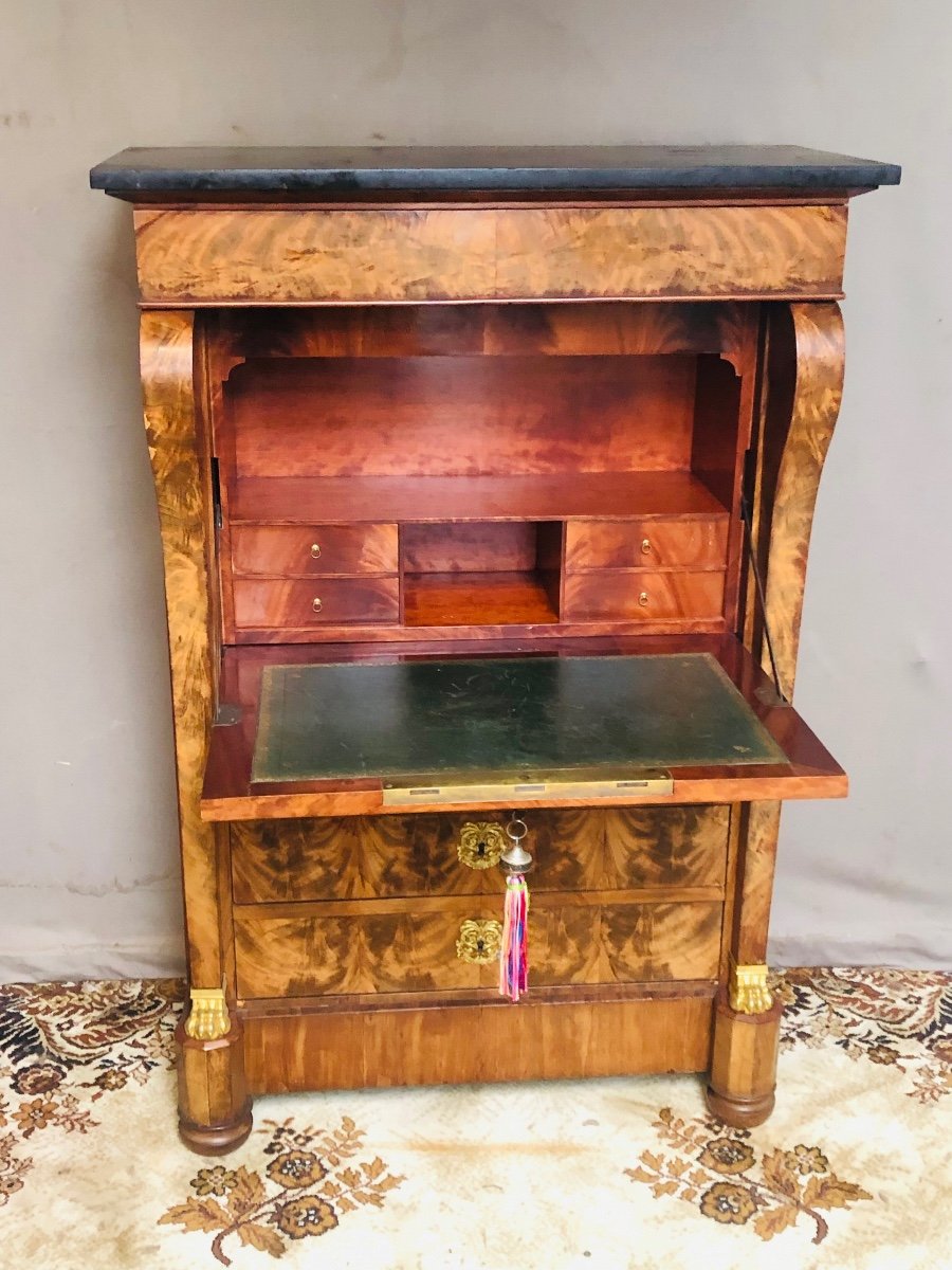 secrétaire en acajou d’époque restauration -photo-3