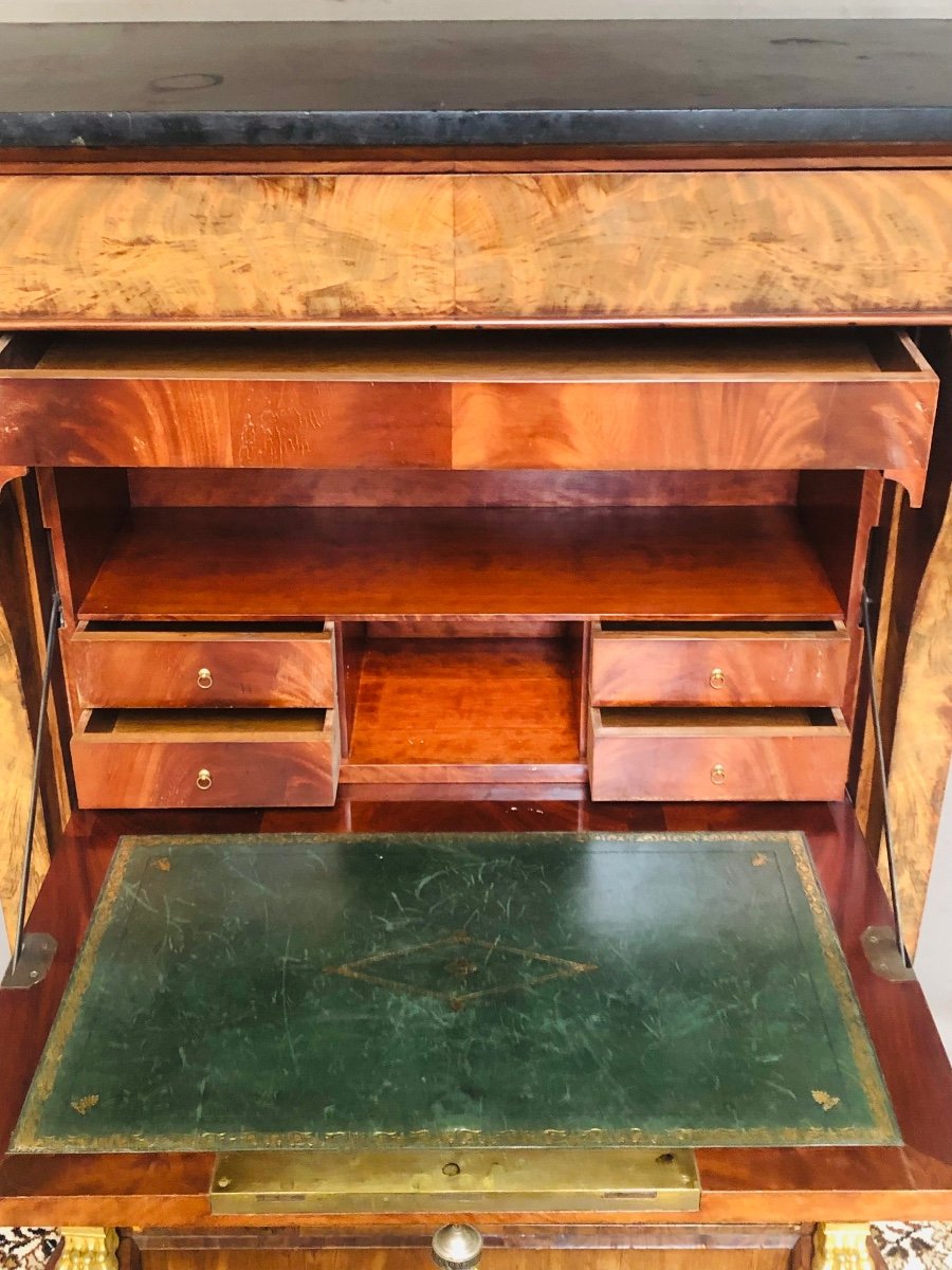 secrétaire en acajou d’époque restauration -photo-1