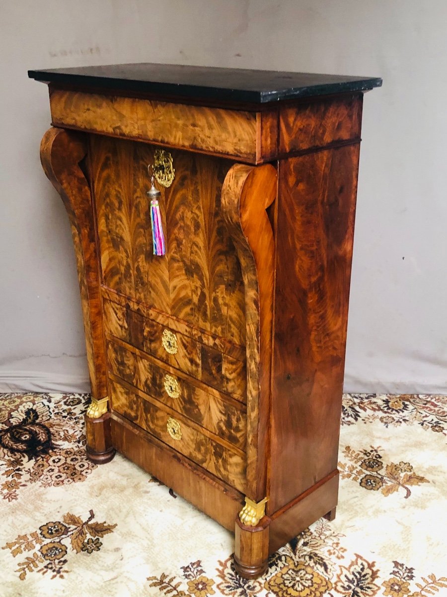 secrétaire en acajou d’époque restauration -photo-3