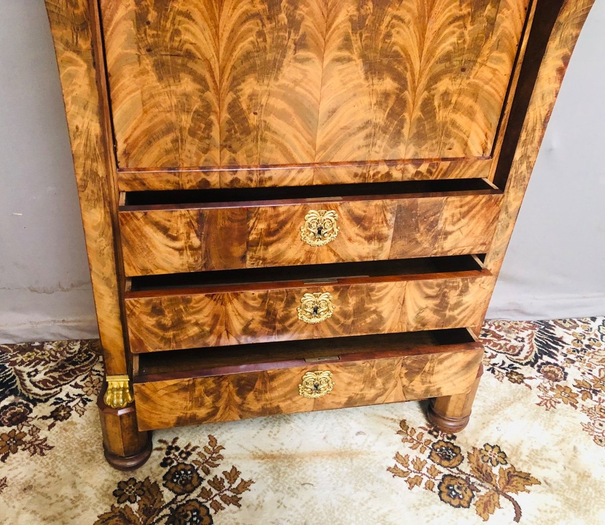 secrétaire en acajou d’époque restauration -photo-6