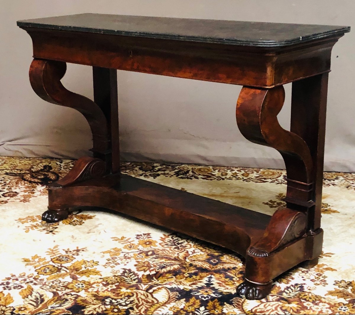 Mahogany Console From The Restoration Period-photo-4