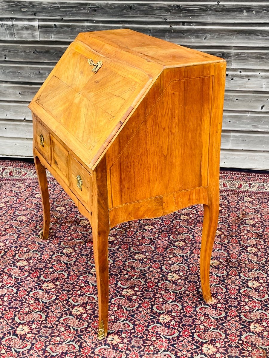 Slope Desk In Walnut Louis XV Period-photo-1