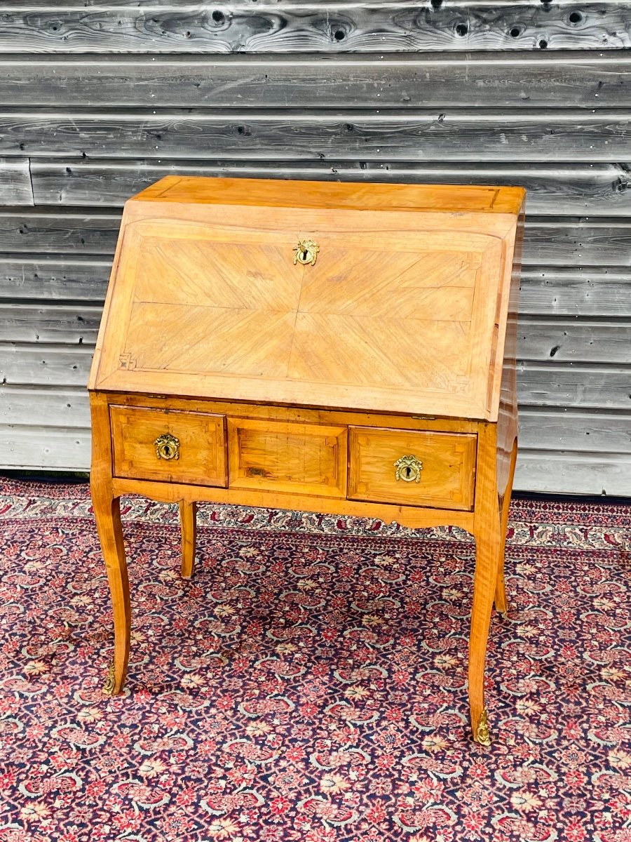 Slope Desk In Walnut Louis XV Period-photo-6