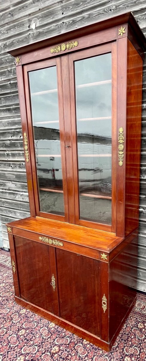 Buffet Vitrine Restauration En Acajou 19 ème -photo-1