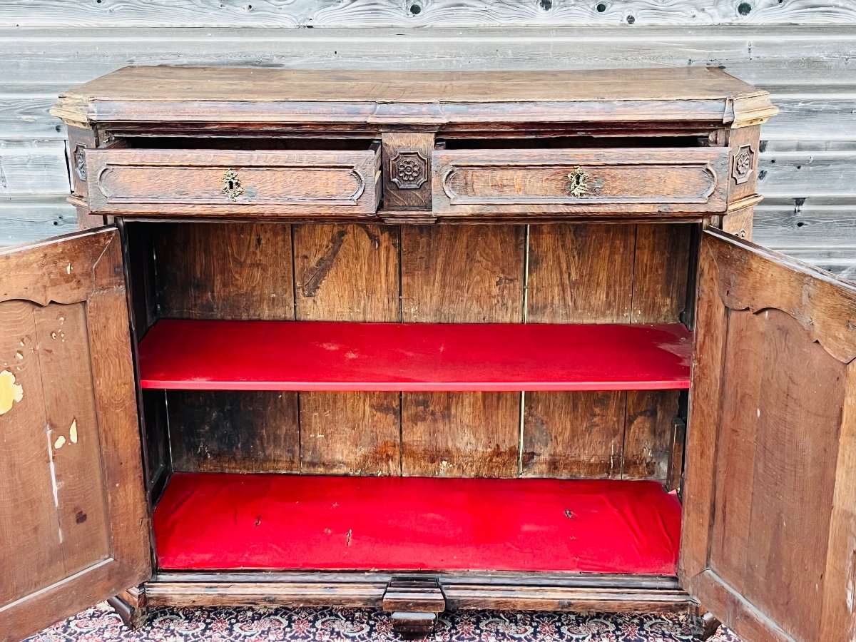 Louis XIV Oak Sideboard From The 18th Century-photo-2