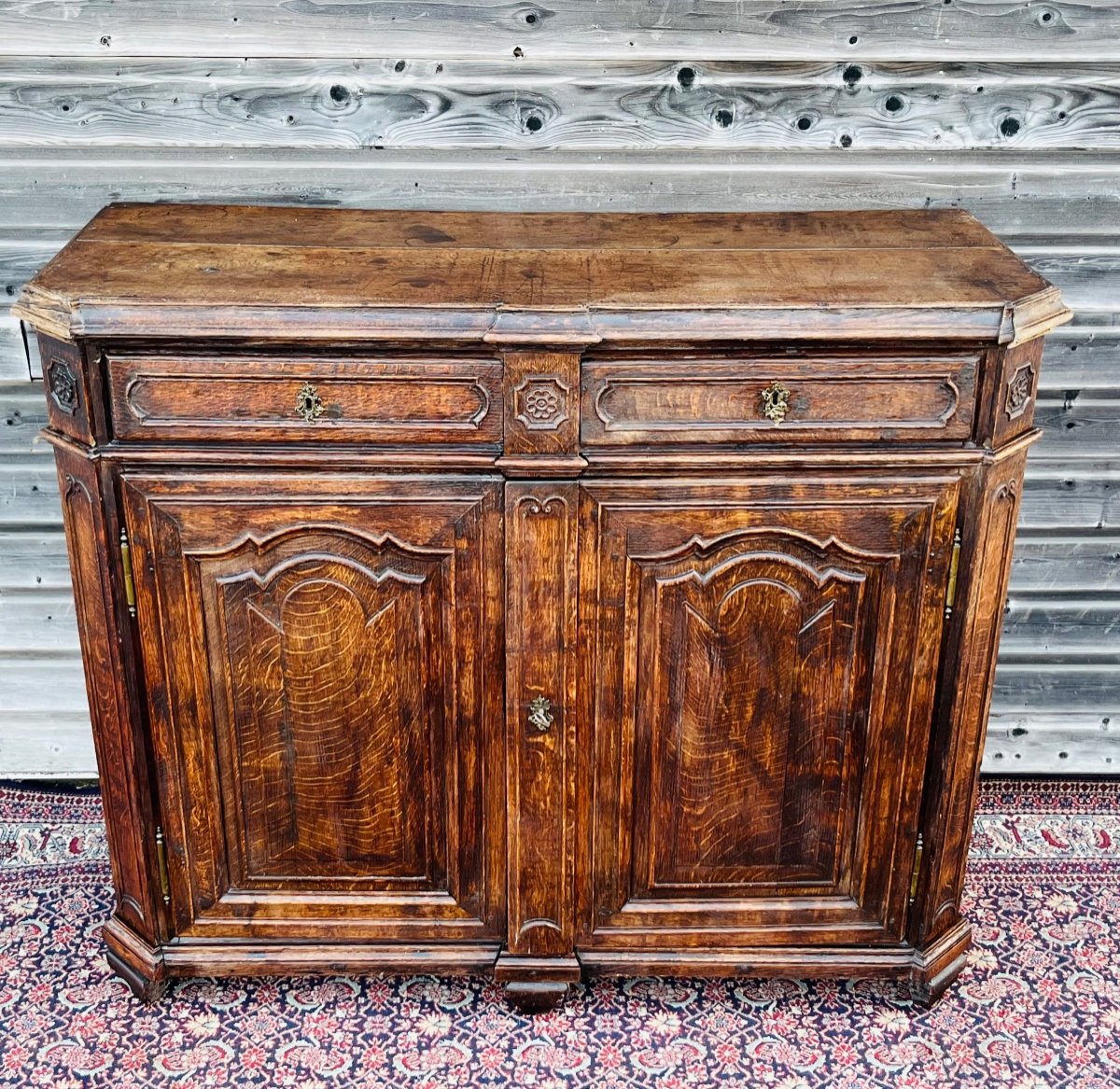 Louis XIV Oak Sideboard From The 18th Century