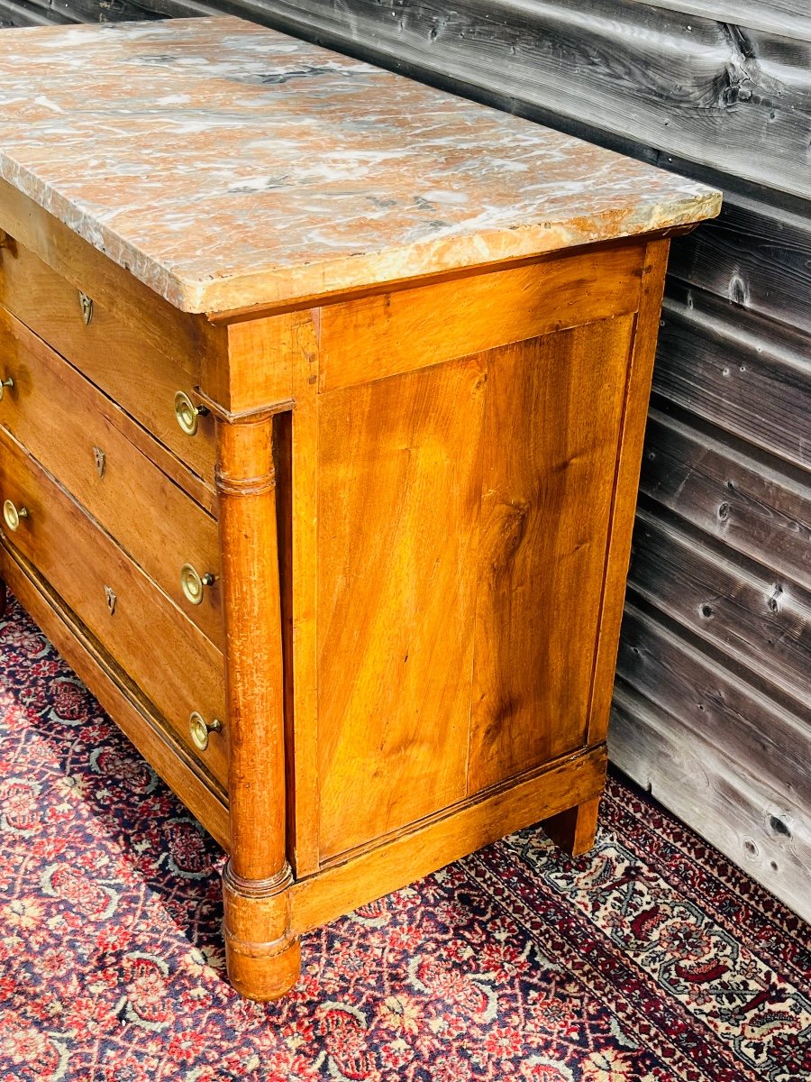 Empire Period Walnut Chest Of Drawers-photo-3