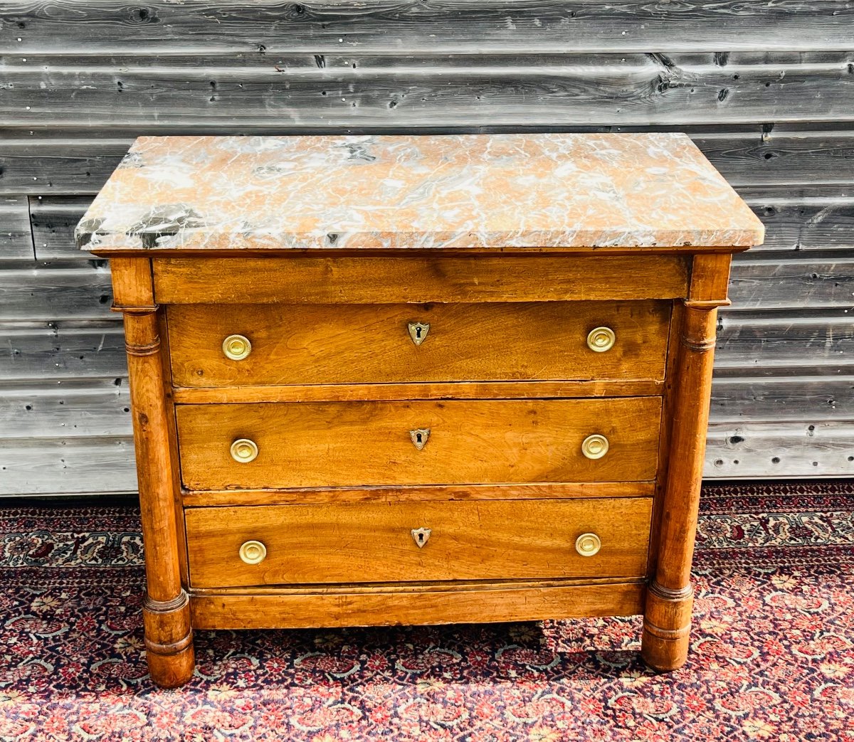 Empire Period Walnut Chest Of Drawers