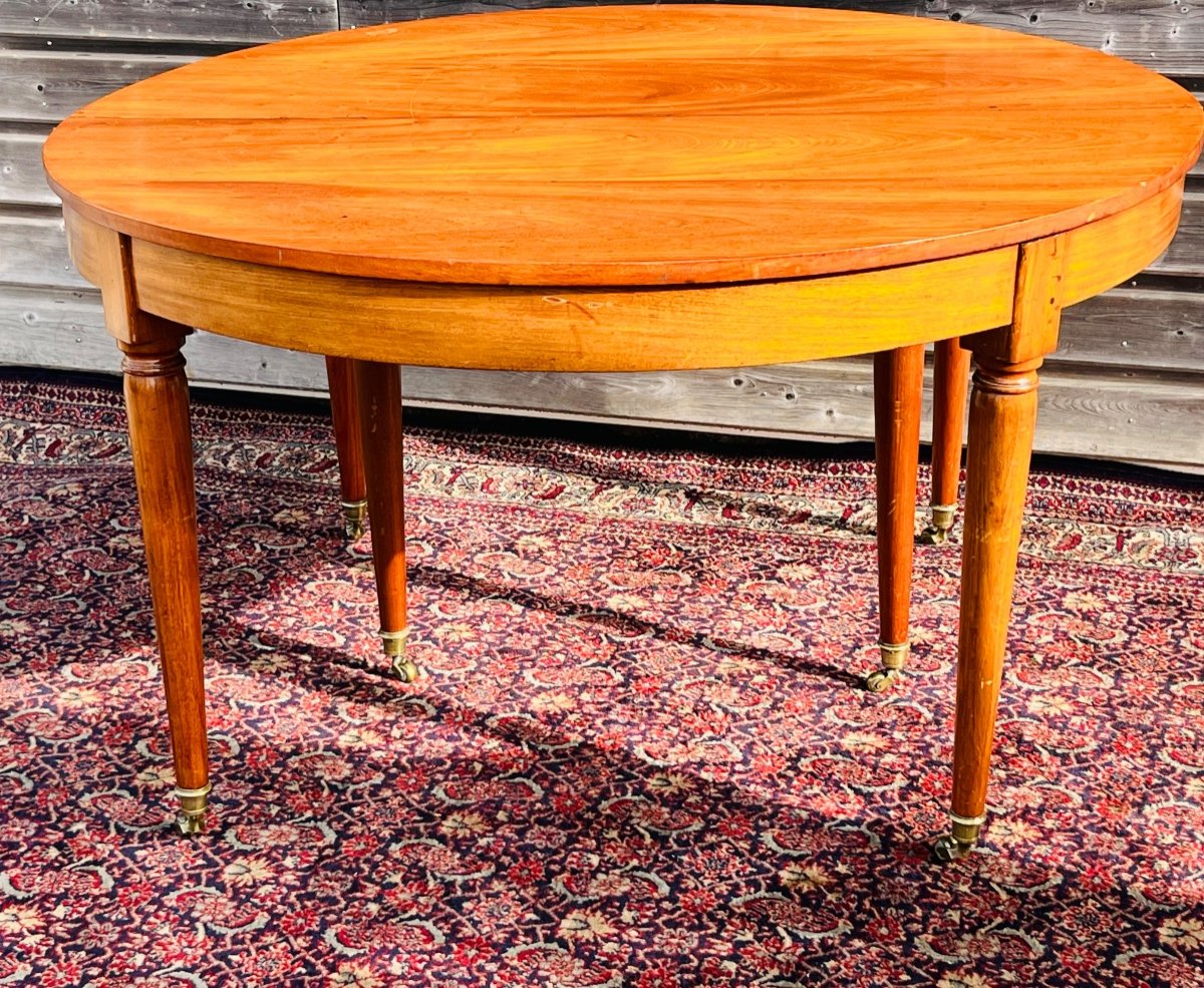 Belle Table Louis XVI à bandeau en acajou d’époque XIX éme -photo-4