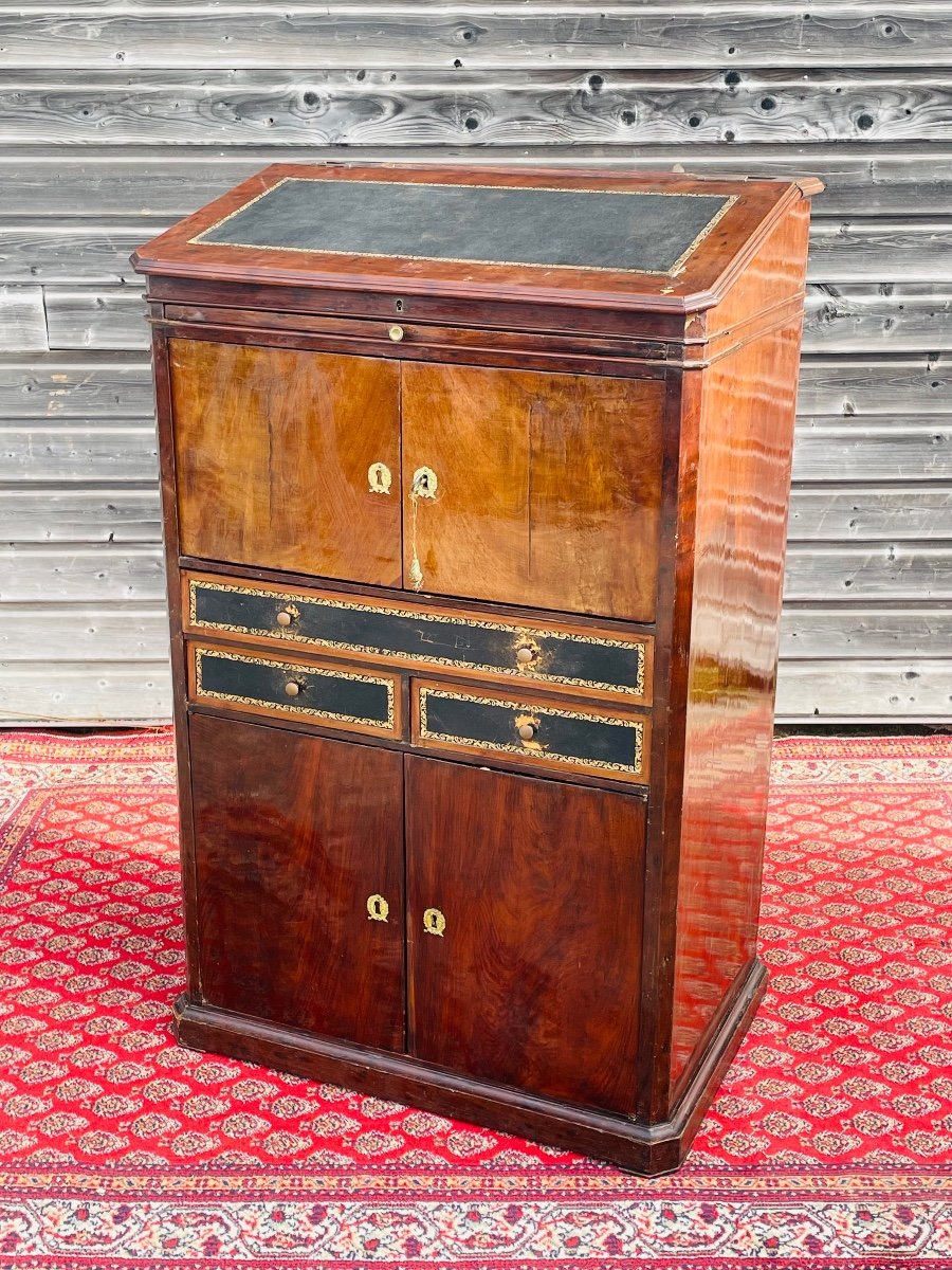 Meuble cartonnier en acajou  d’époque XIX ème -photo-2
