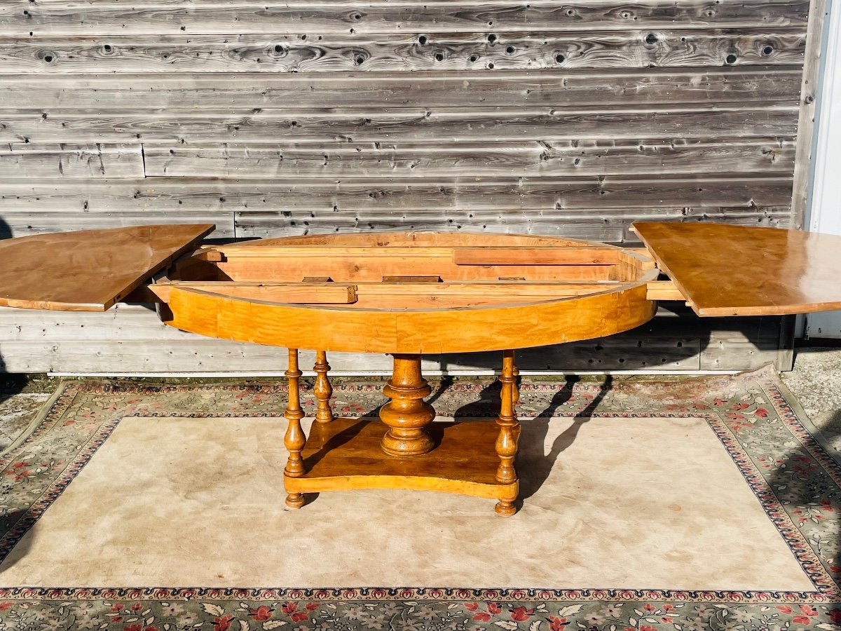 Table à allonges biedermeier d’époque XIX éme-photo-1
