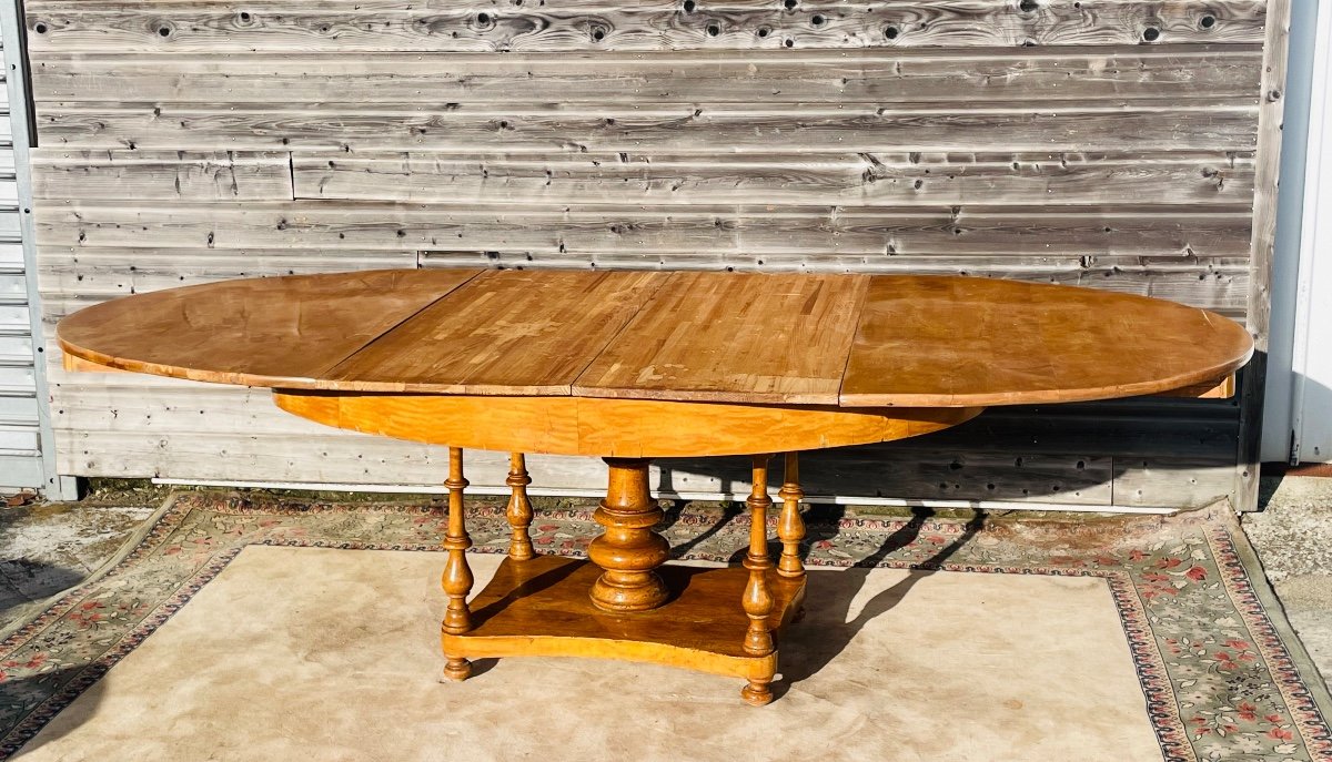 Table à allonges biedermeier d’époque XIX éme-photo-5