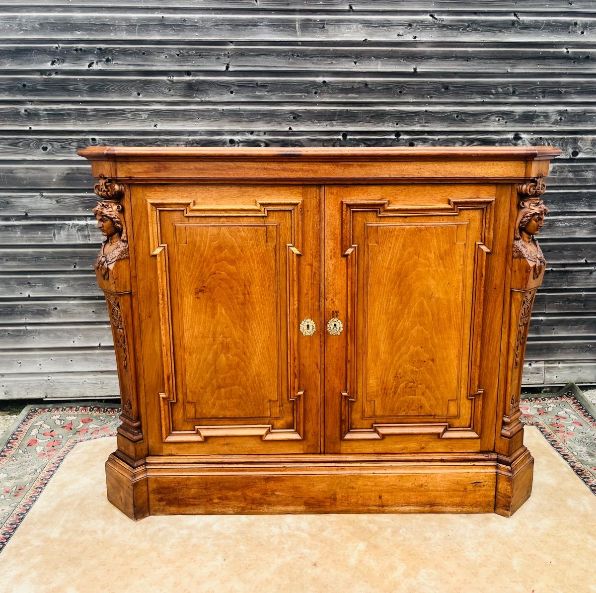 Beau Buffet de boiserie en acajou massif d’époque XIX éme-photo-5