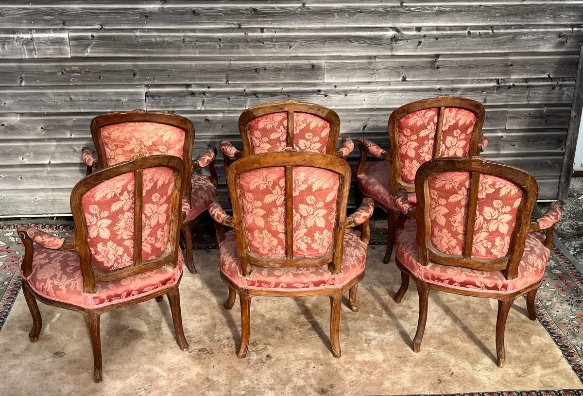 suite de 6 fauteuils cabriolet estampillé nicolas blanchard-photo-3