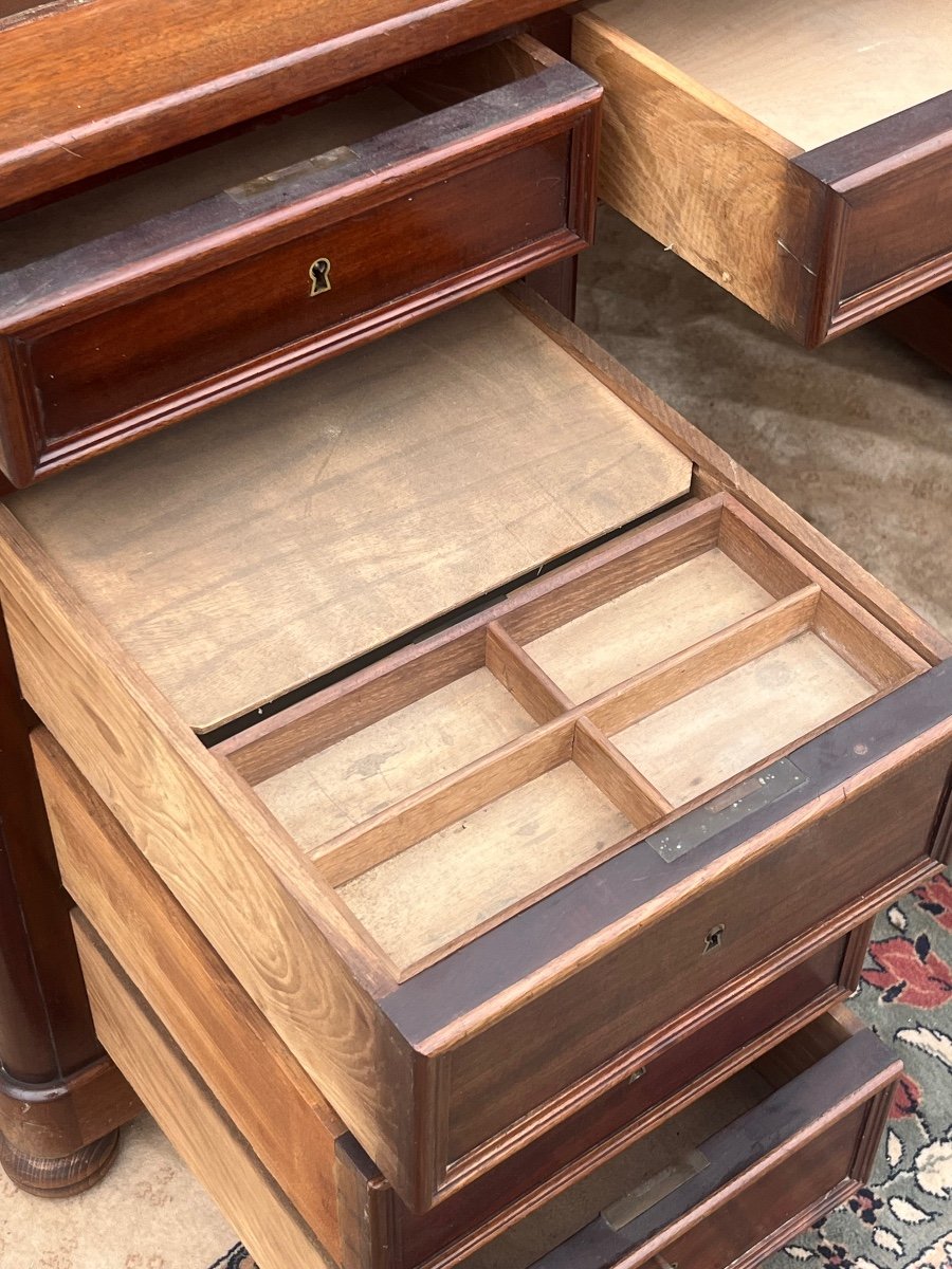 Large Associates Desk With 18 Drawers From The 19th Century-photo-4