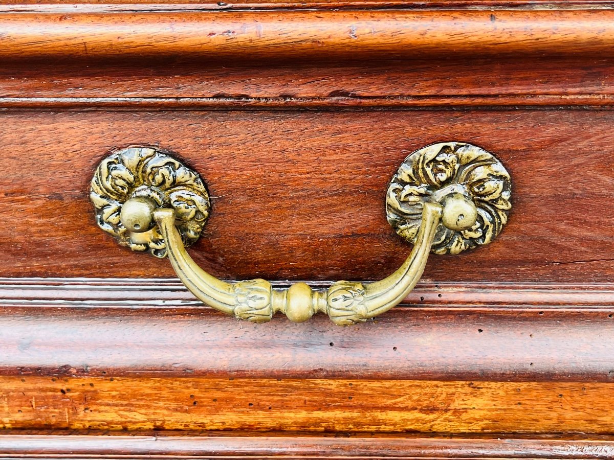 Rare Commode en noyer d’époque louis XIV -photo-2