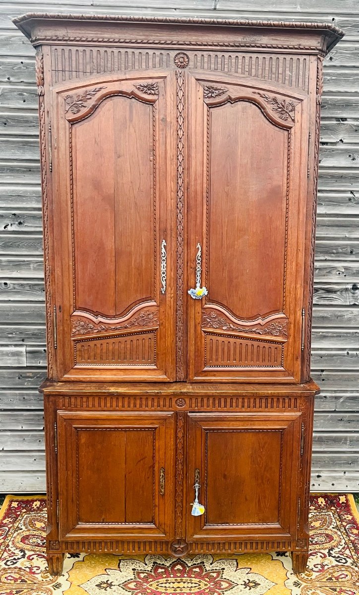 Norman Two-body Sideboard In Oak From The 19th Century-photo-6