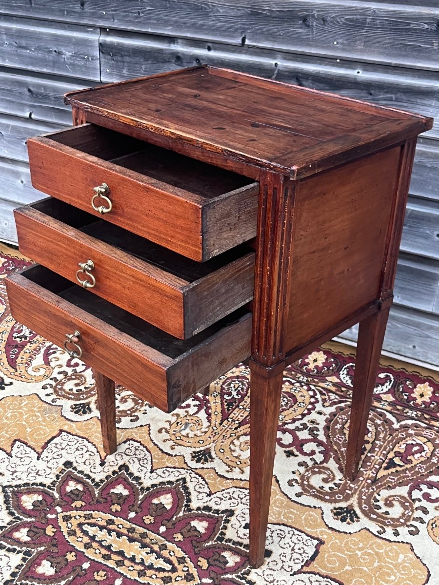 Louis XVI Period Walnut Chiffonier Table-photo-1