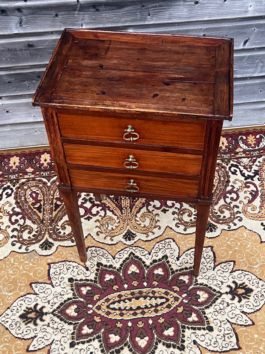 Louis XVI Period Walnut Chiffonier Table-photo-3