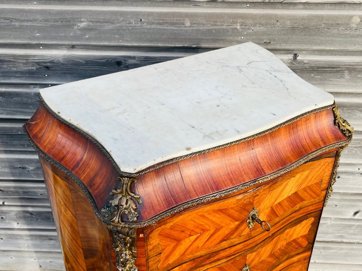 Curved Lady's Secretary From The Napoleon III Period-photo-4