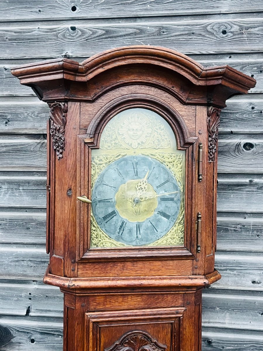 Horloge de parquet liégeoise d’époque XVIII éme-photo-3