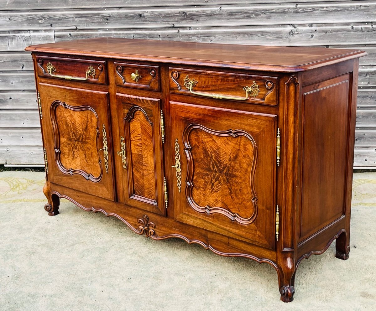 Louis XV Sideboard In Walnut From The 19th Century-photo-2