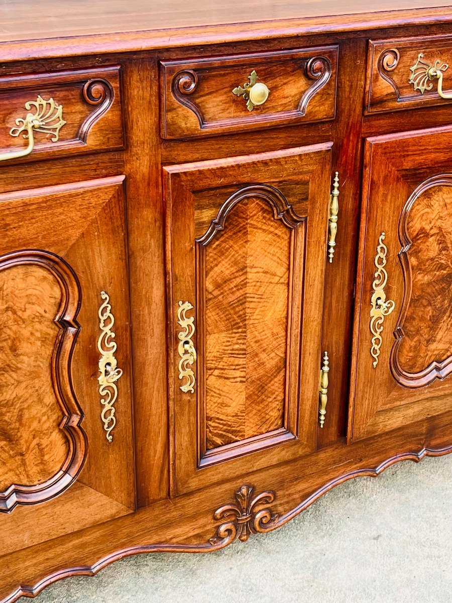 Louis XV Sideboard In Walnut From The 19th Century-photo-1
