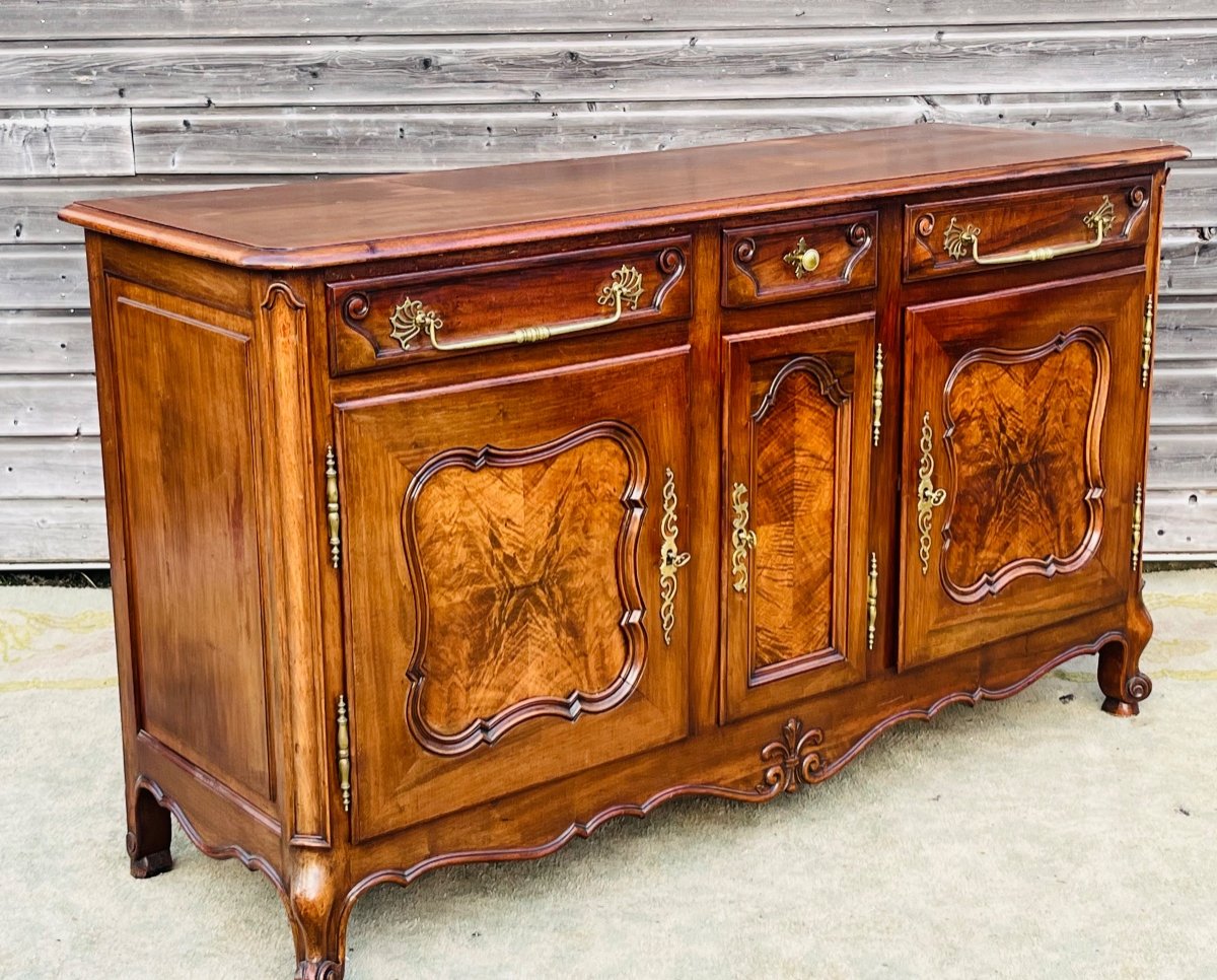 Louis XV Sideboard In Walnut From The 19th Century-photo-2