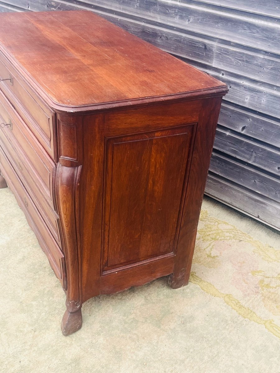 Commode tombeau en chêne d’époque XVIII éme-photo-3