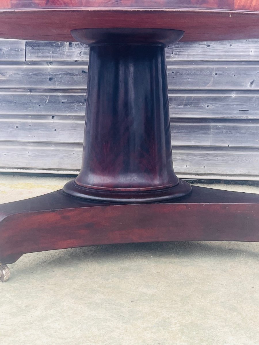 Very Large Mahogany Pedestal Table From The Restoration Period-photo-3