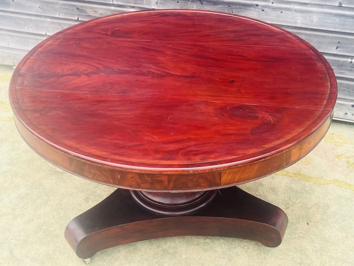 Very Large Mahogany Pedestal Table From The Restoration Period-photo-4