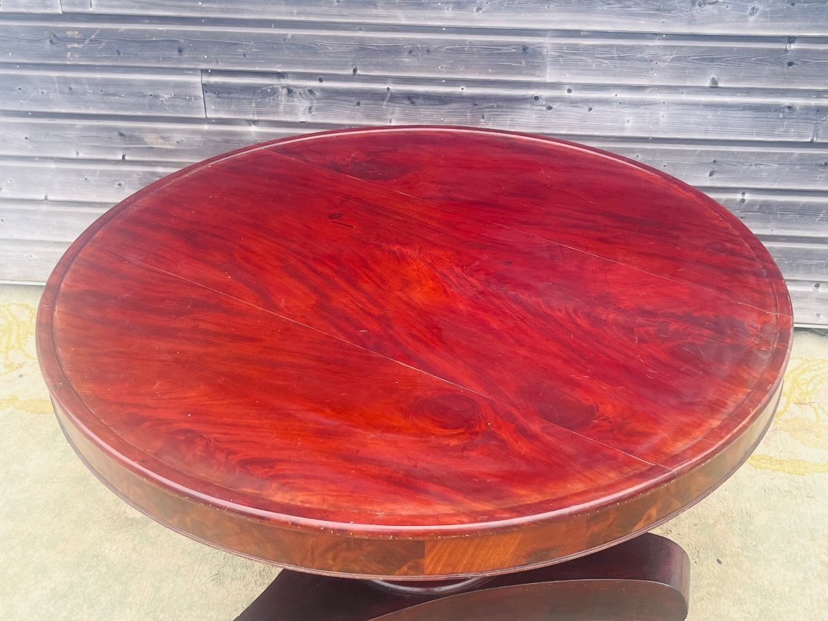 Very Large Mahogany Pedestal Table From The Restoration Period-photo-3