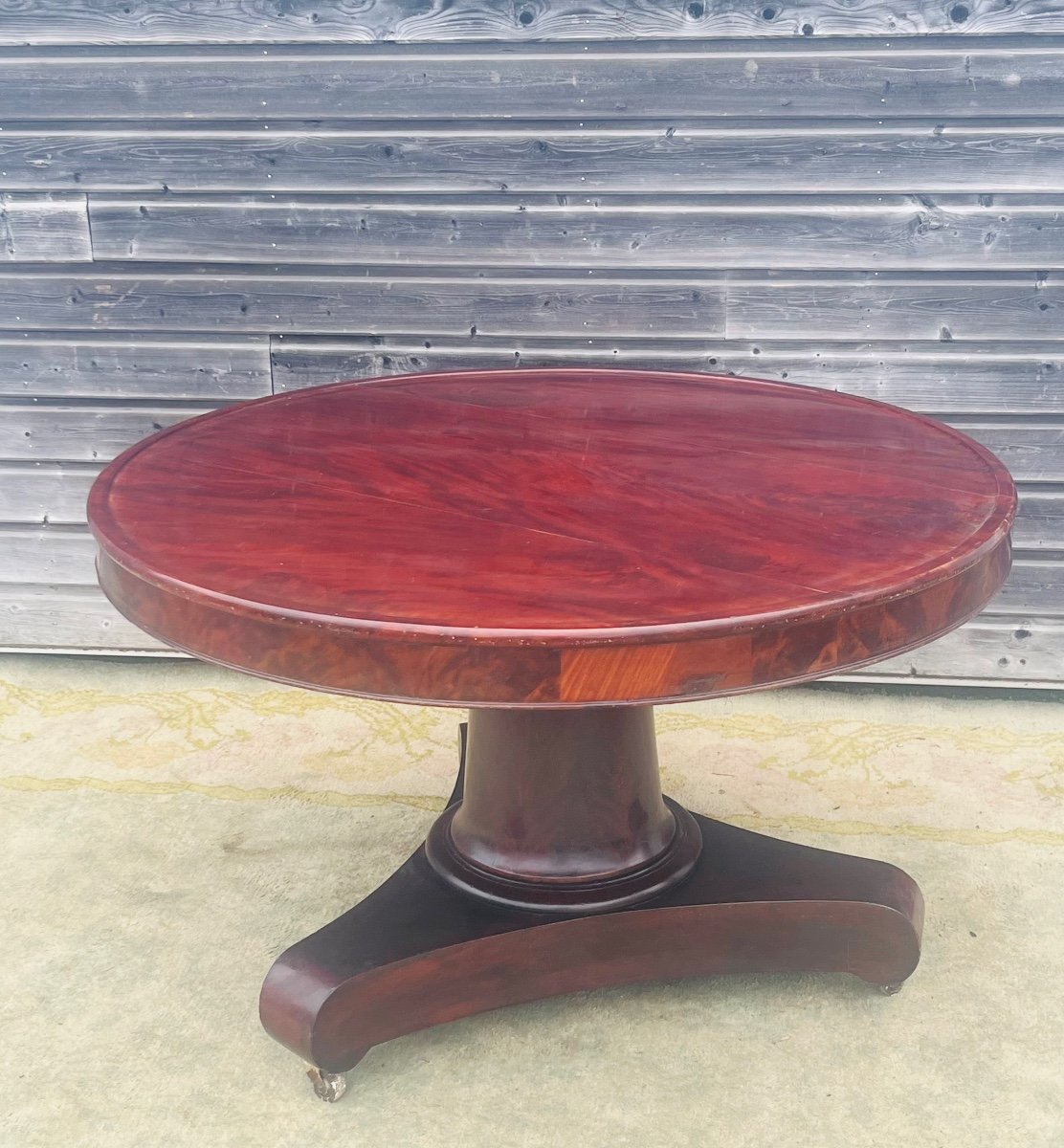 Very Large Mahogany Pedestal Table From The Restoration Period