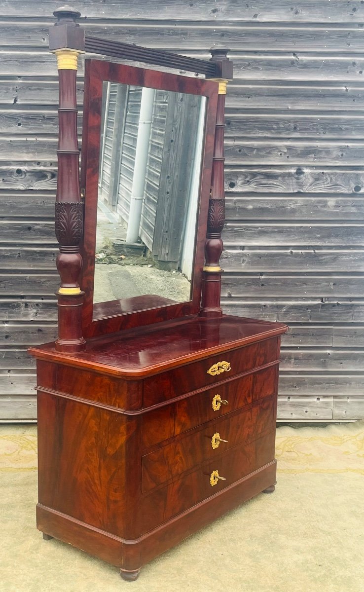 Mahogany Chest Of Drawers From The Restoration Period-photo-2