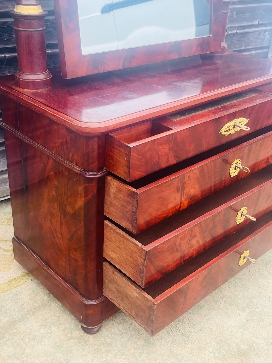 Mahogany Chest Of Drawers From The Restoration Period-photo-2