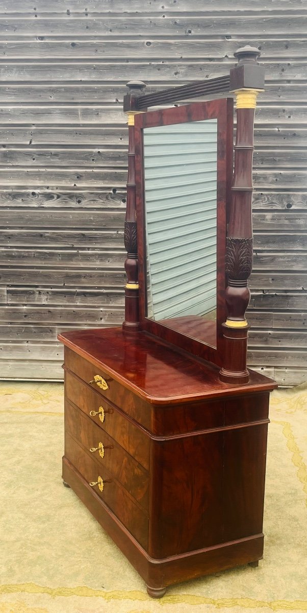 Mahogany Chest Of Drawers From The Restoration Period-photo-5