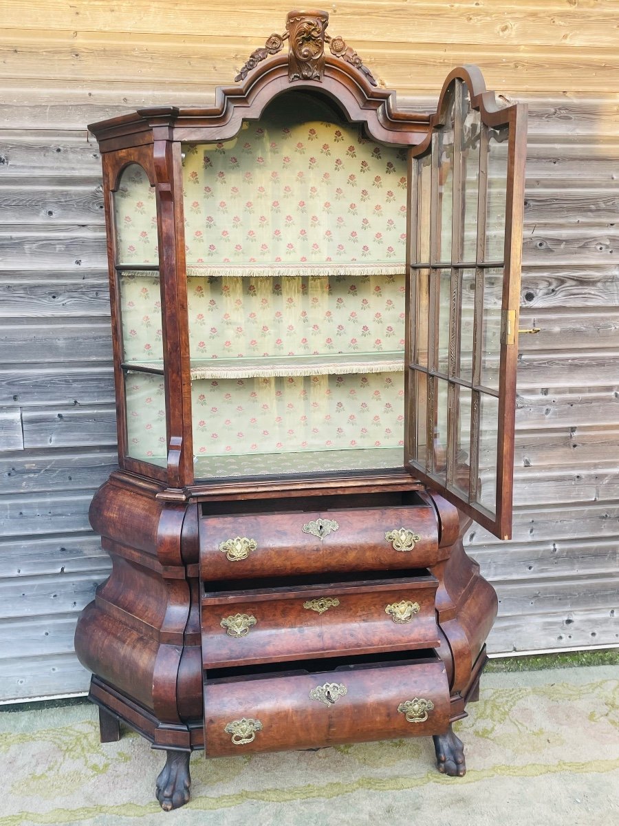 vitrine hollandaise en acajou d’époque XIX éme -photo-3
