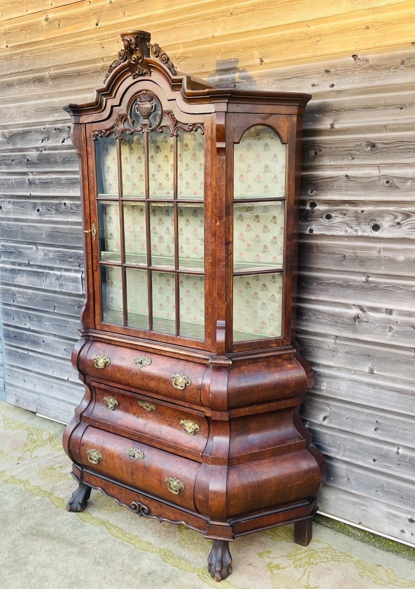 vitrine hollandaise en acajou d’époque XIX éme -photo-1